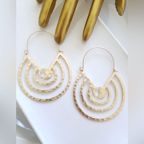 New! Zara Circles Hoop Earrings - Picture 1 of 12